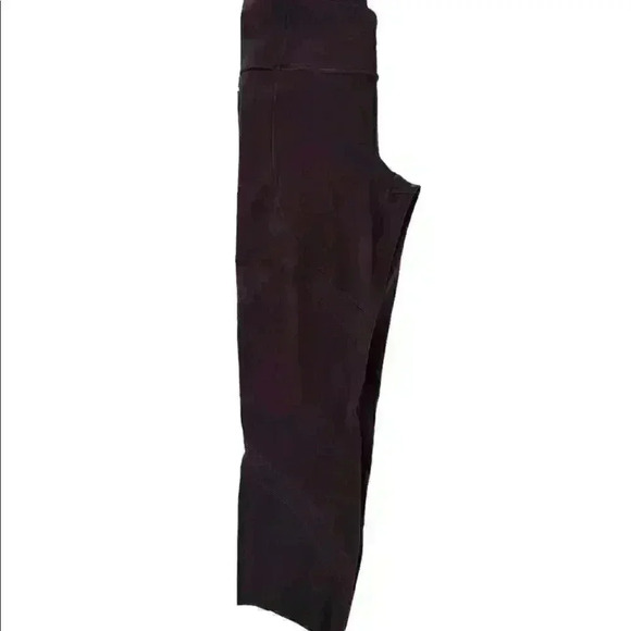 Lululemon Lead The Pack High-Rise Cropped Legging Burgundy  Sz 8 - Picture 7 of 7